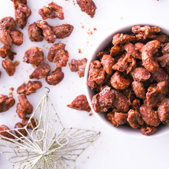 Keto Cinnamon-Maple Spiced Nuts