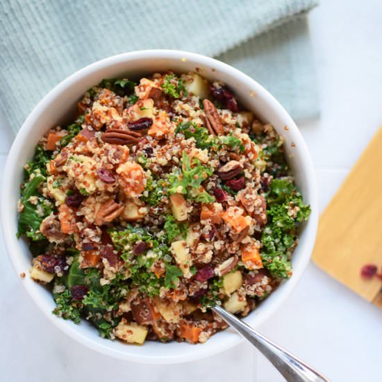 Kale Sweet Potato Quinoa Salad