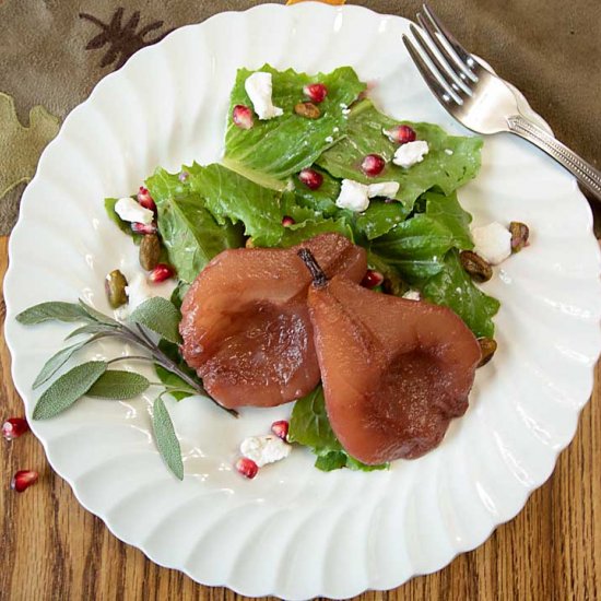 Poached Pear Salad