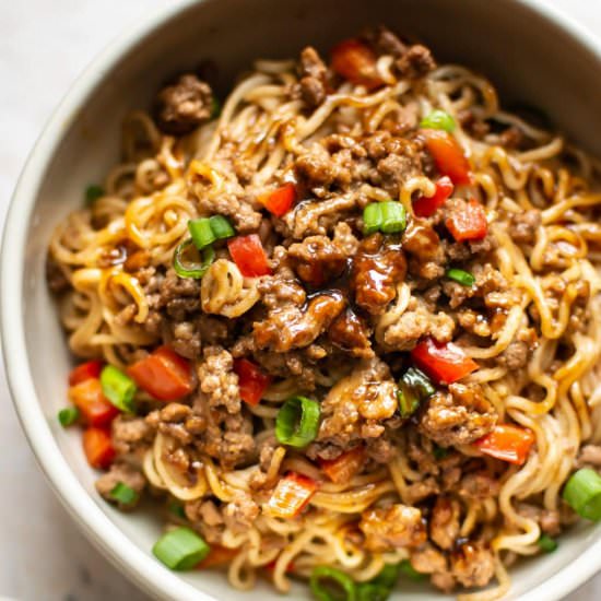 easy beef ramen stir fry