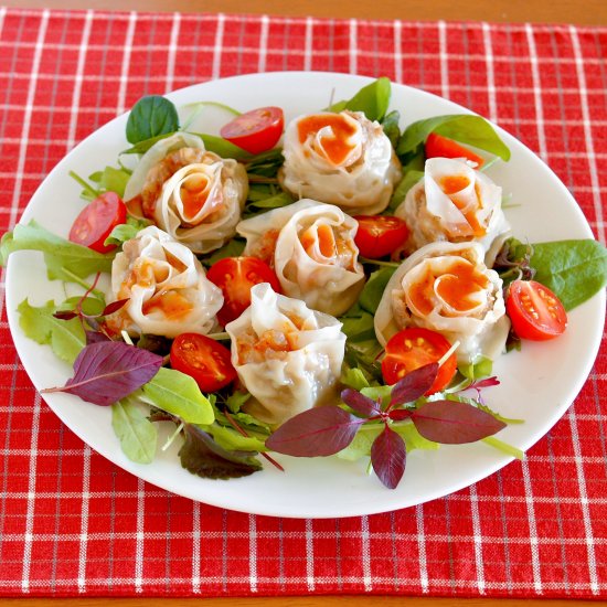 Rose Gyoza Dumplings