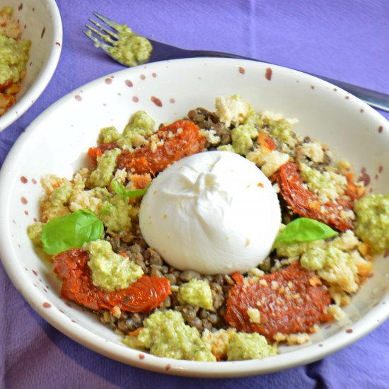 Burrata Lentil Salad