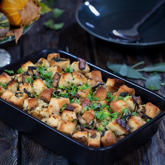 Spinach and Mushroom Stuffing