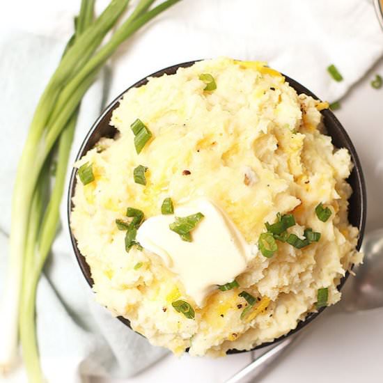 Cheesy Vegan Mashed Potatoes