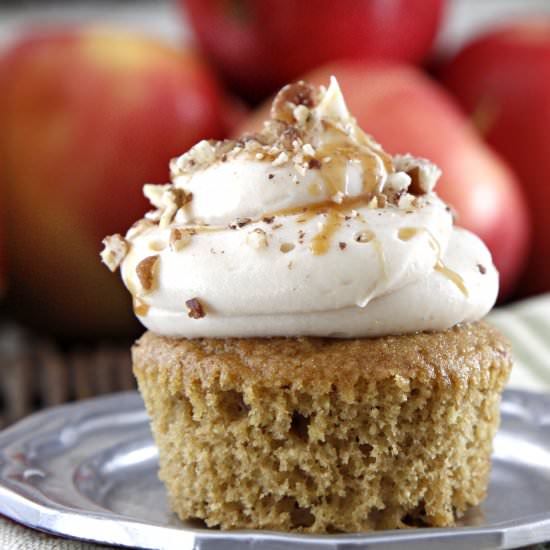 Caramel Apple Butter Cupcakes