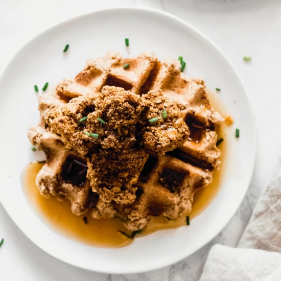 Vegan Chicken and Waffles