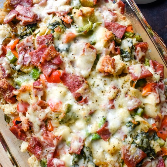 Ham and Cheese Breakfast Strata