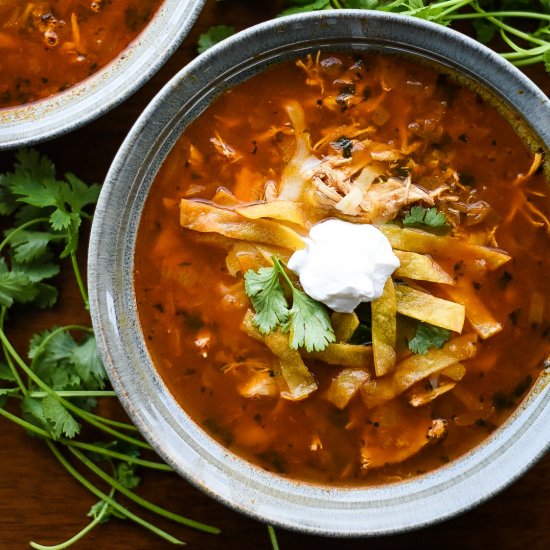 Authentic Chicken Tortilla Soup