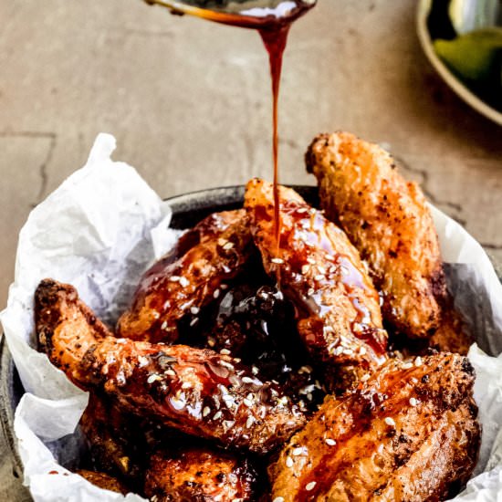 Soy Honey Glazed Chicken Wings!