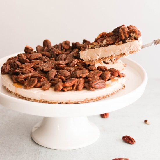 Paleo & Vegan Pecan Pie Cheesecake