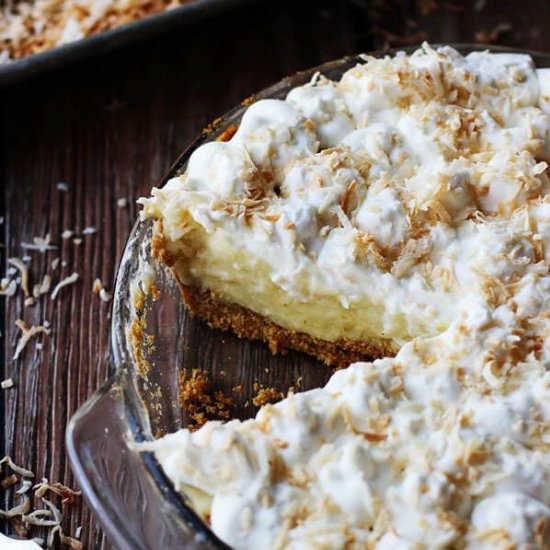 White Chocolate Coconut Cream Pie