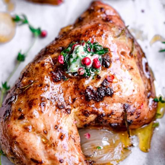 Herb Butter Roasted Chicken!