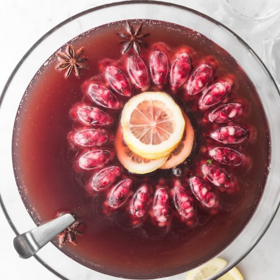 spiced cherry whiskey holiday punch