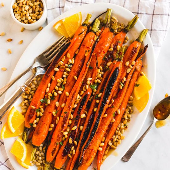 roasted carrots w/ orange glaze