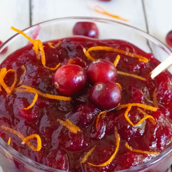 Homemade Cranberry Orange Sauce