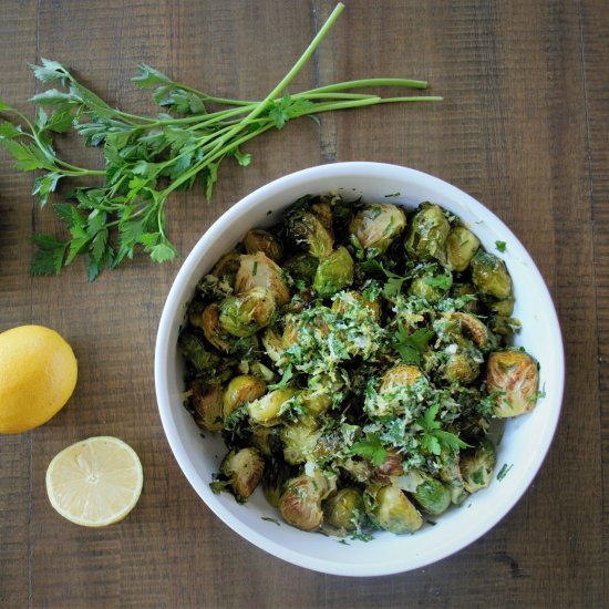 Roasted Brussels Sprouts Gremolata