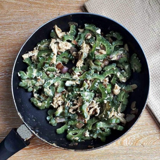 Stir Fried Bitter Melon with Egg