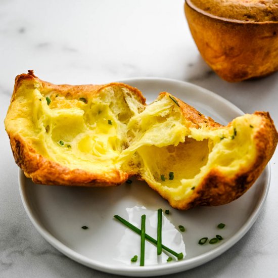 Easy Cheddar Chive Popovers