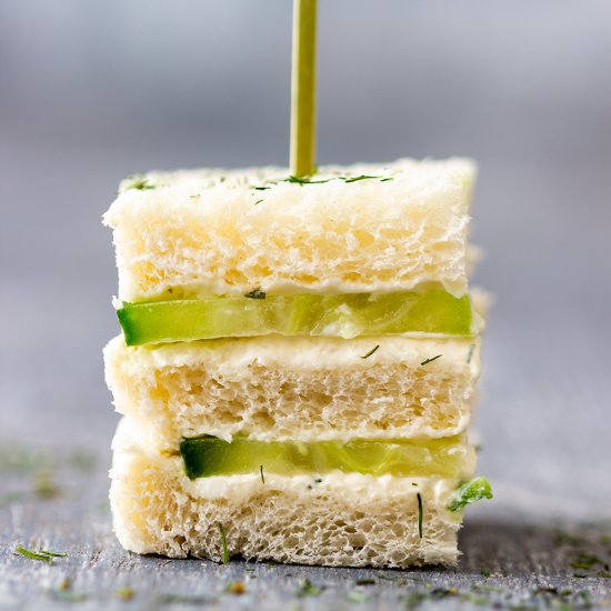 mini cucumber sandwiches