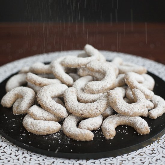 Walnut Crescent Cookies (Vegan, GF)