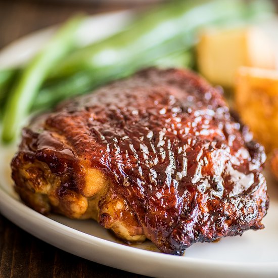 Baked BBQ Chicken Thighs