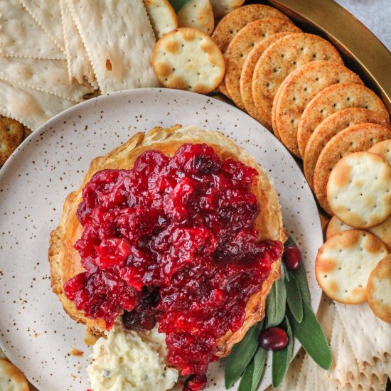 Baked White Cheddar with Cranberry