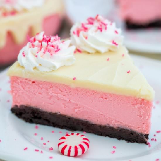 Brownie Peppermint Cheesecake