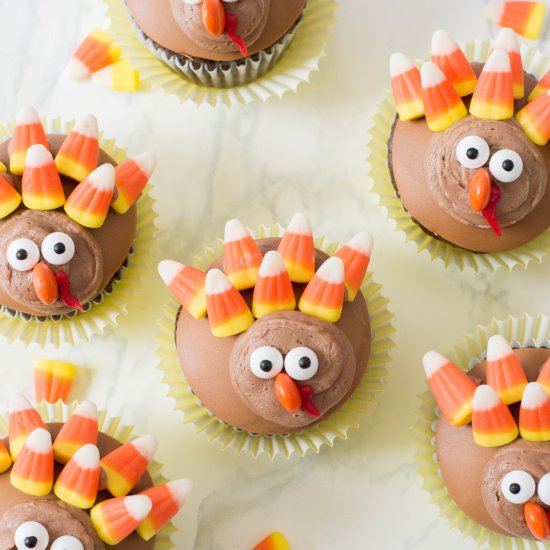 Turkey Cupcakes for Thanksgiving