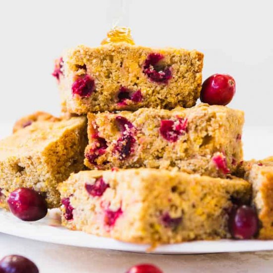 GF Cornbread with Cranberries