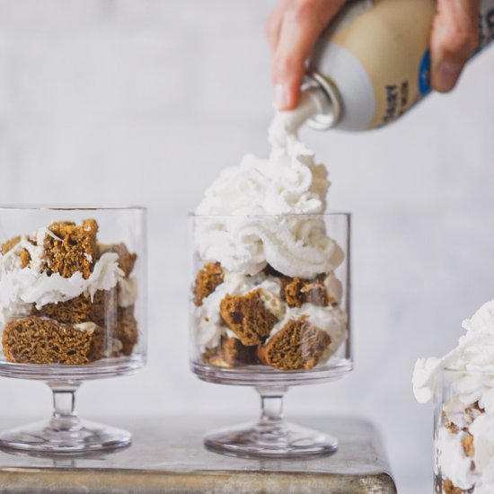 Vegan Pumpkin Gingerbread Trifle