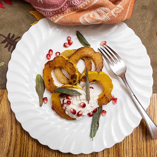 Squash Rings, Maple Whipped Cream