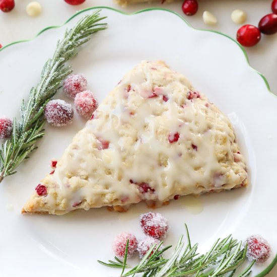 White Christmas Scones