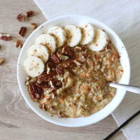 Healthy carrot cake porridge recipe