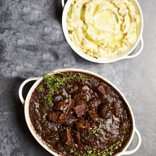 Mocha Beef Tips and Mushrooms