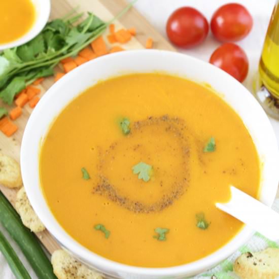 Carrot-Tomato Vegan Soup Recipe