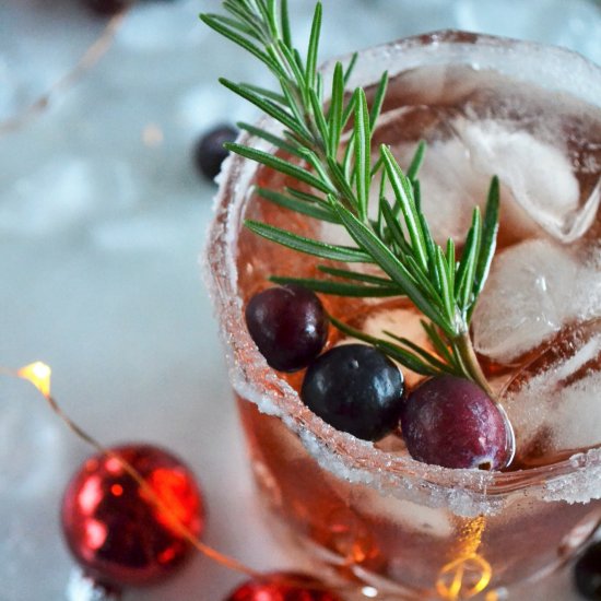 Ginger Cranberry Gin Fizz