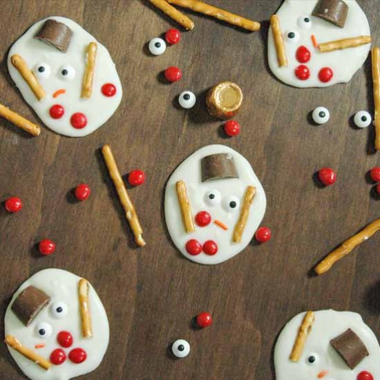 Melted Snowman Almond Bark