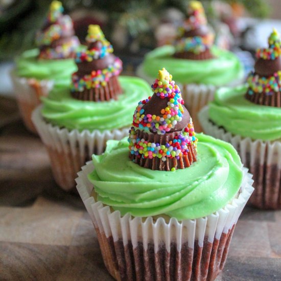 Christmas Tree Cupcakes