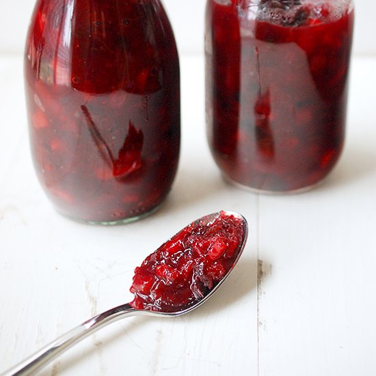 Homemade cranberry sauce