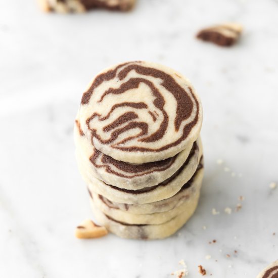 marbled peppermint icebox cookies