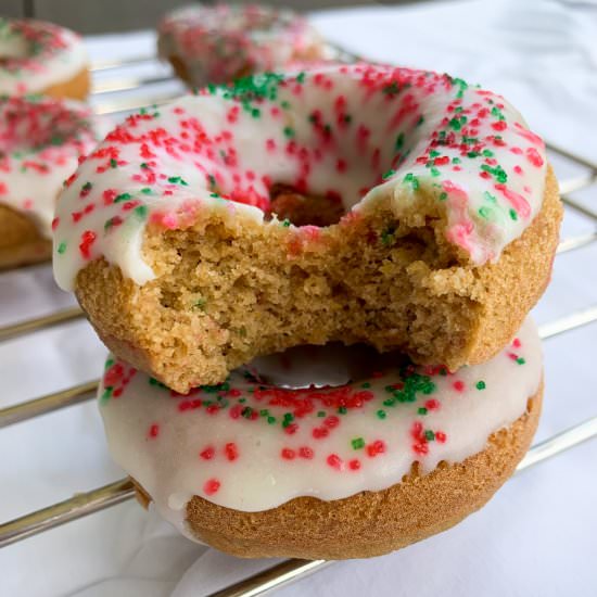 White Chocolate Holiday Donuts