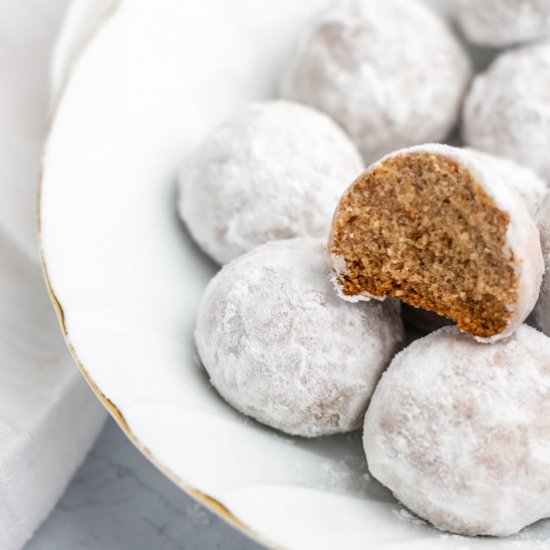 Keto Almond Butter Snowball Cookies