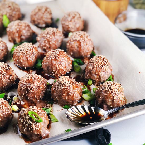 Oven Baked Asian Style Meatballs