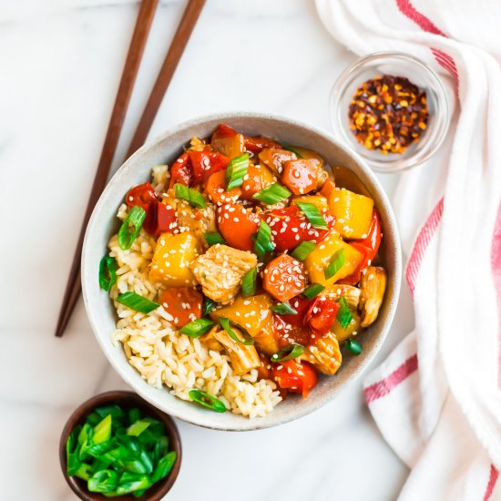 Crockpot Sweet and Sour Chicken