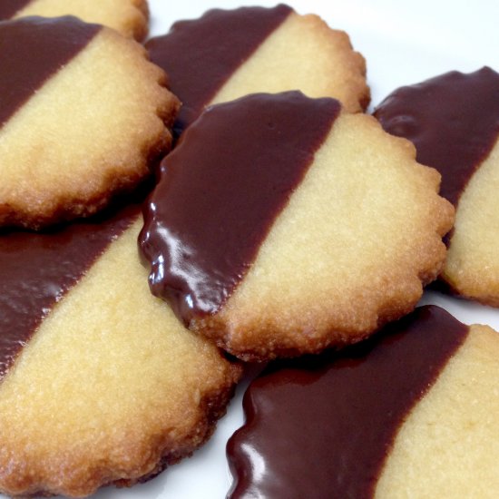 Keto Chocolate Dipped Shortbread