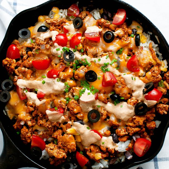 Turkey Taco Rice Skillet