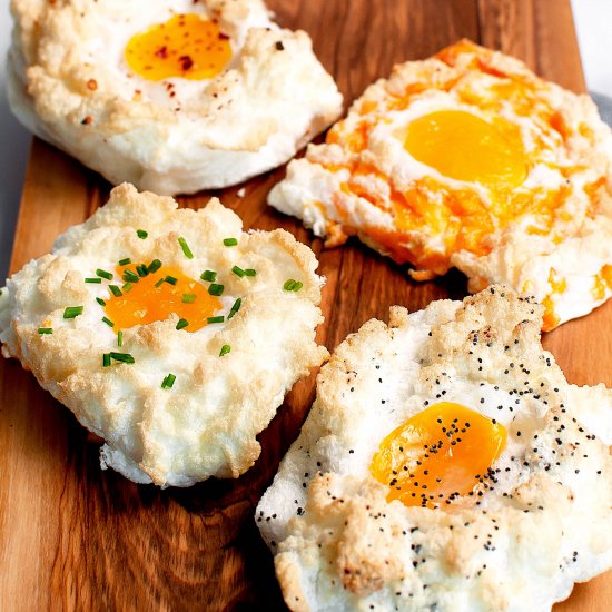 Cloud Eggs 4 Ways