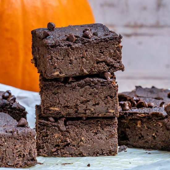 Vegan Pumpkin Chocolate Brownies