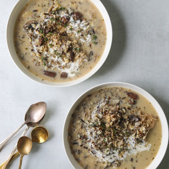 Wild Rice and Mushroom Soup