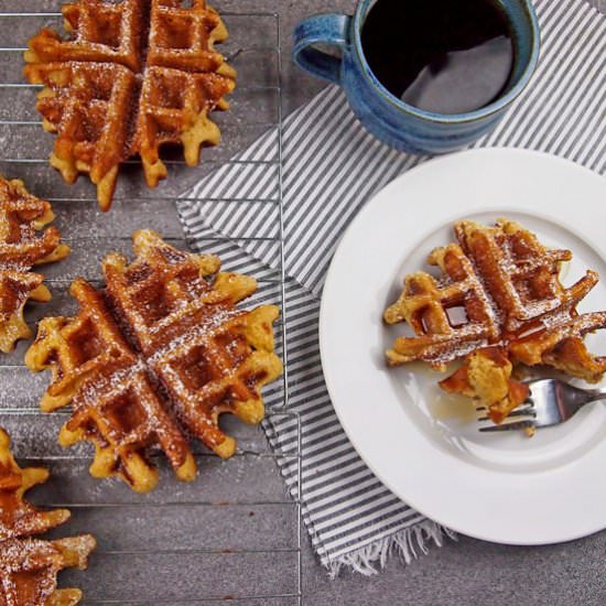 Spiced Eggnog Waffles